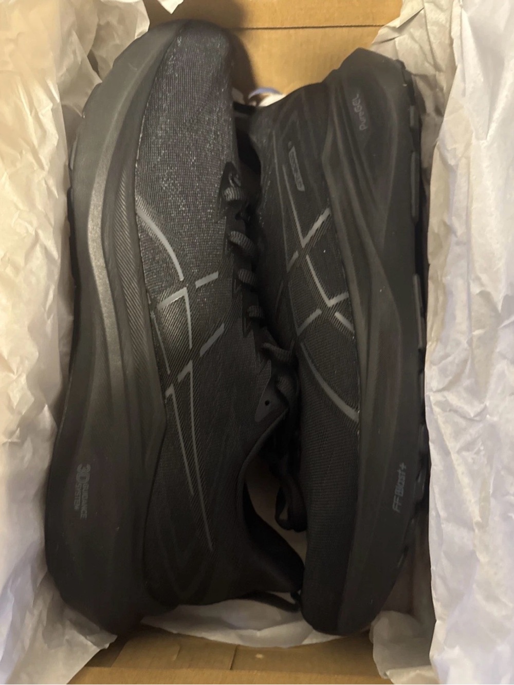 ASICS Men's Black Athletic Running Shoes with Reflective Accents